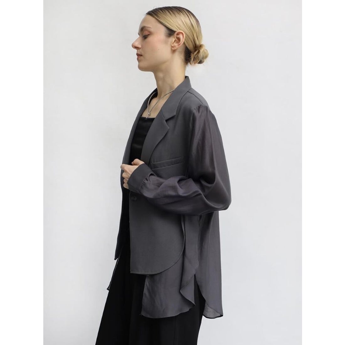 アーガ Aga シアードッキングシャツジャケット （チャコールグレー