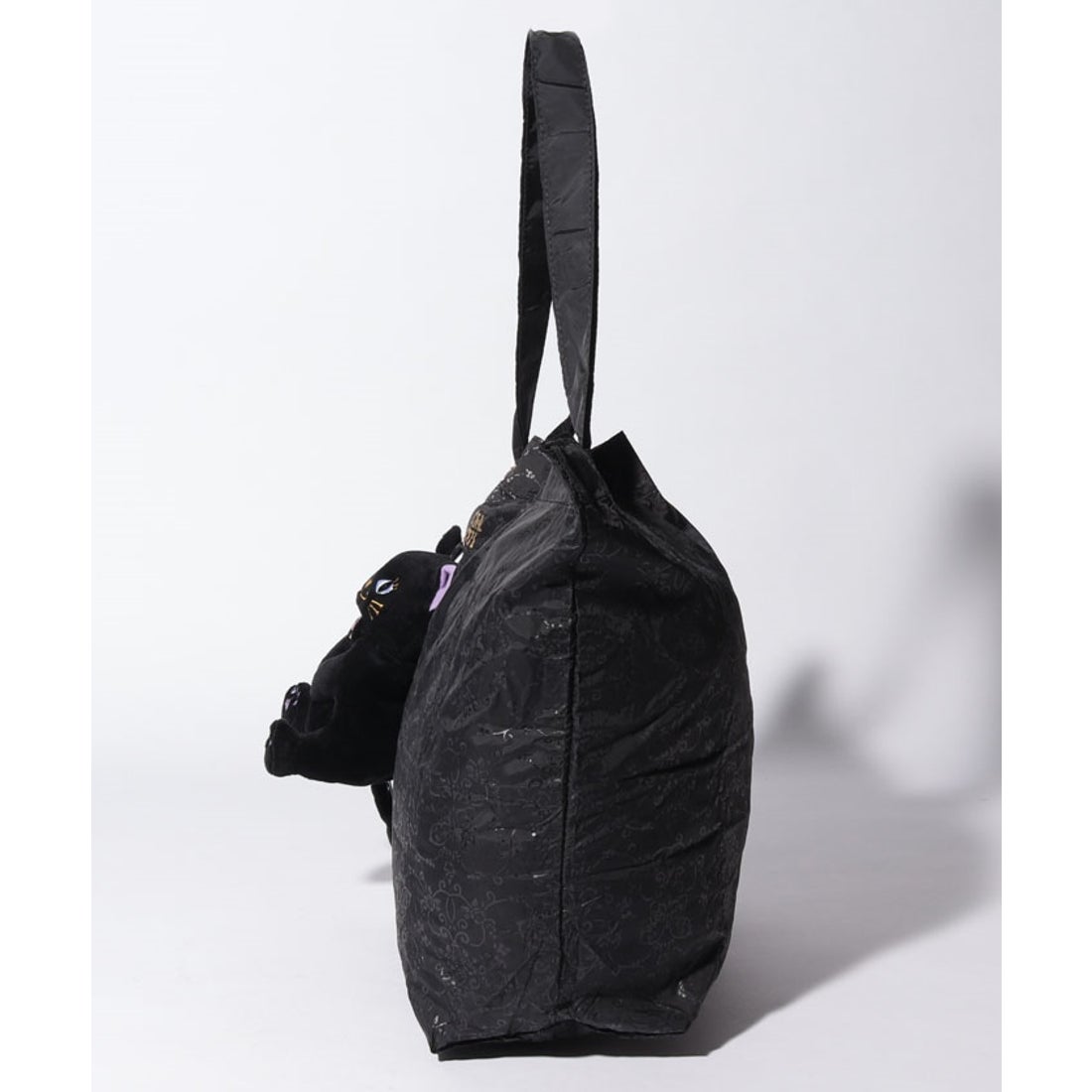 ANNA SUI プレイフル ぬいぐるみポーチ付きエコバッグ ブラック -靴