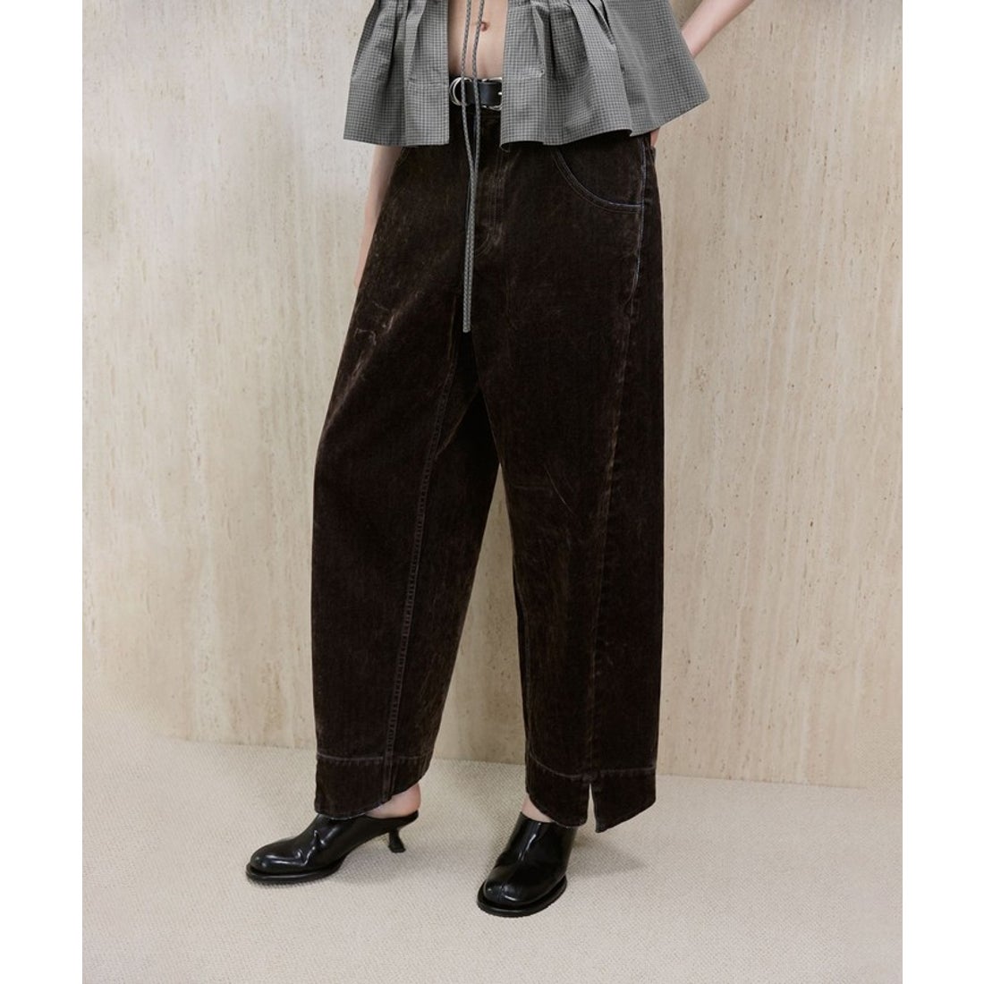 アダム エ ロペ ADAM ET ROPE' ラウンドミュール （ブラウン系（24