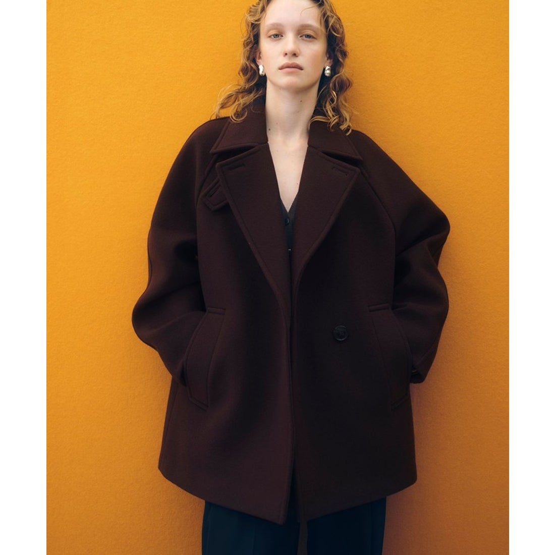 アダム エ ロペ ADAM ET ROPE' ウールボンディングミドルコート