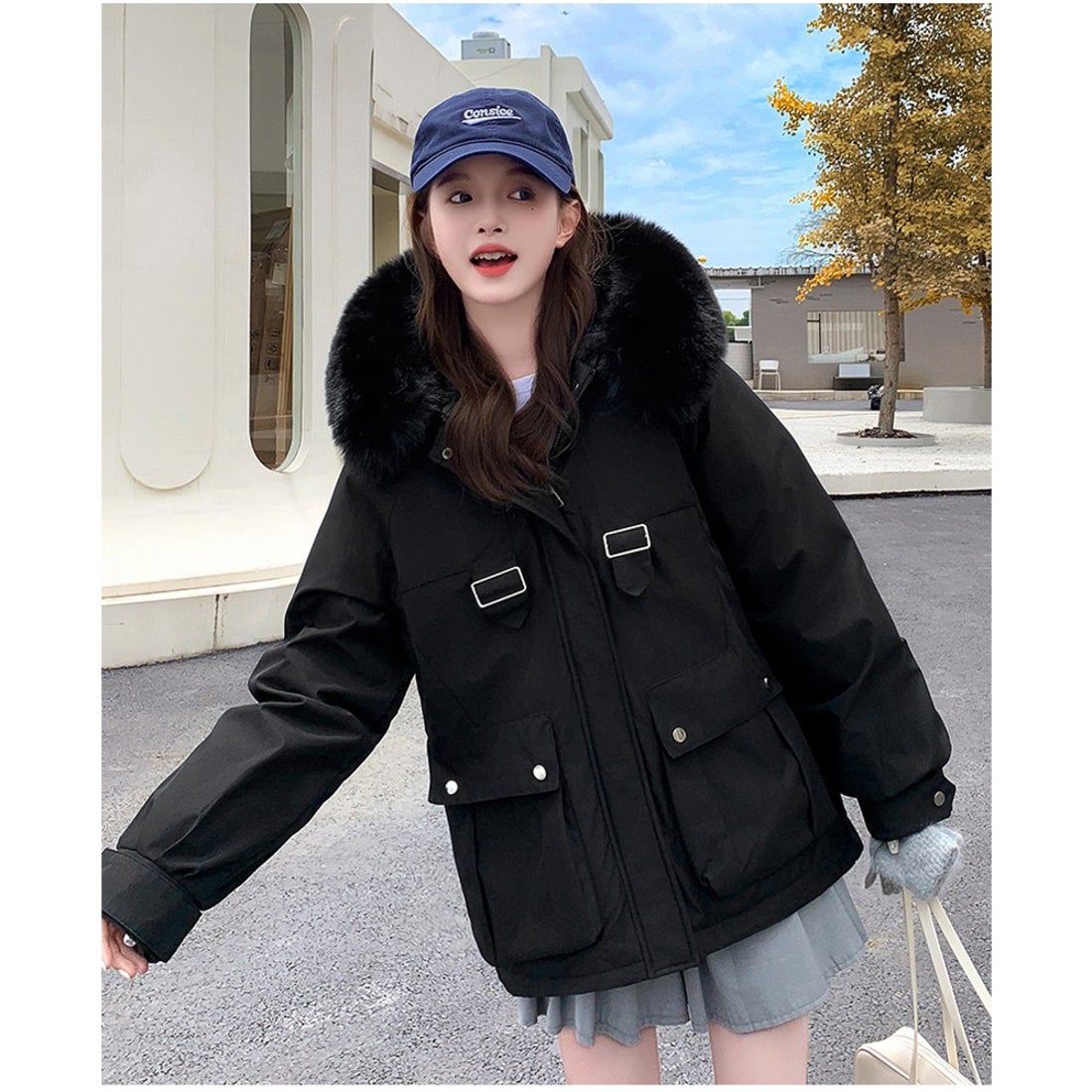 アンドカワイイ And Kawaii モッズコート フード付きアウター 中綿