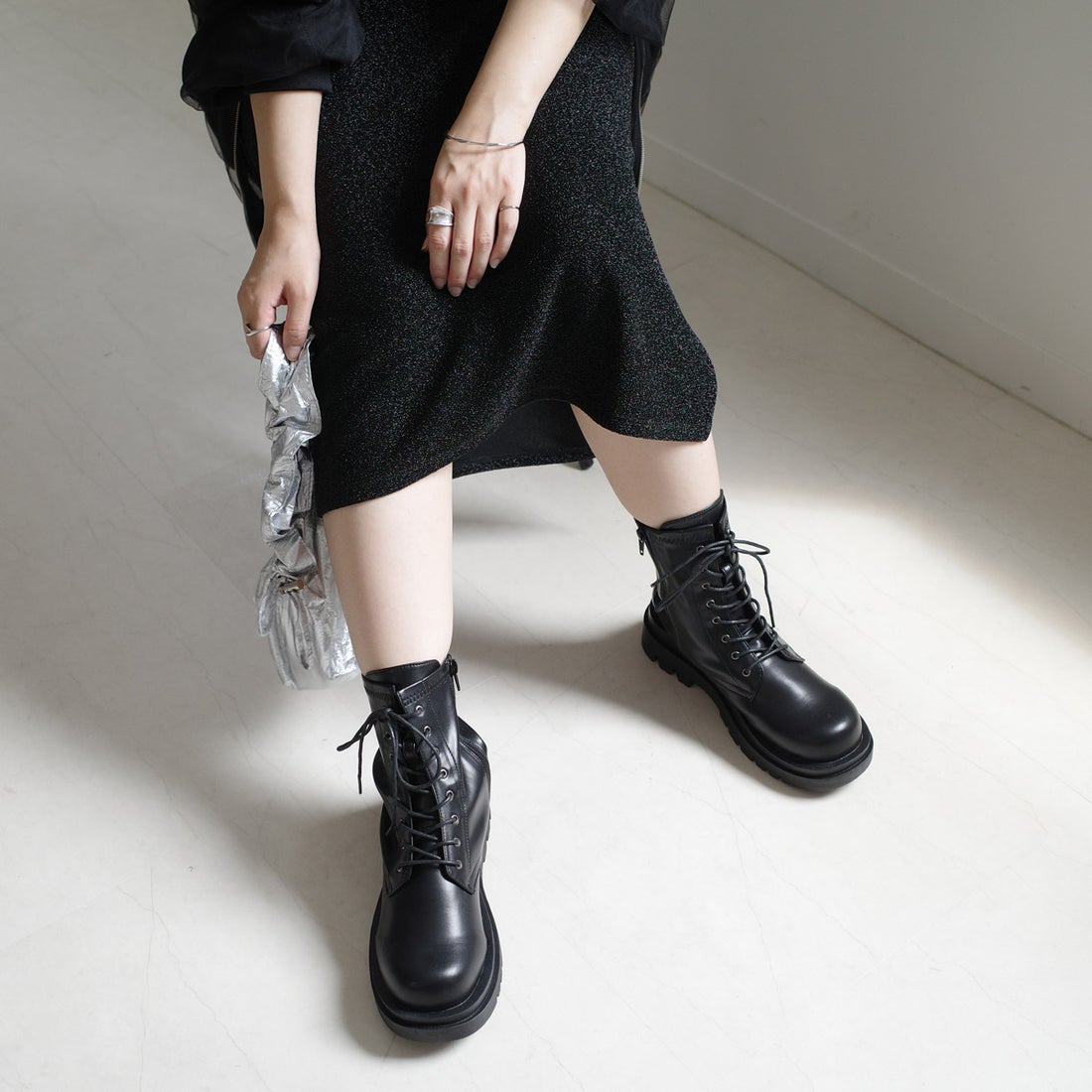 アミアミ AmiAmi レースアップブーツ ブーツ コンバットブーツ