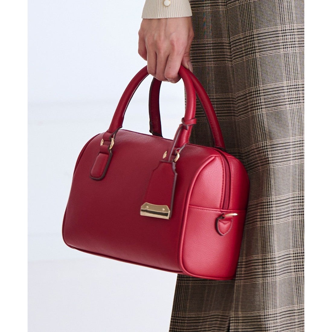 ANY SIS 【2WAY】カラーミニボストン バッグ （レッド） -靴