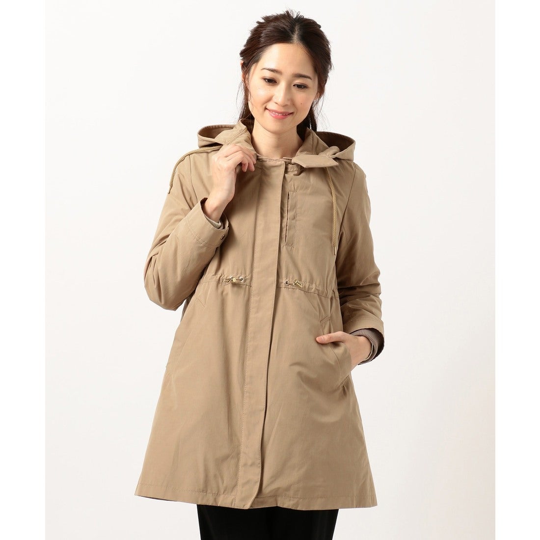 ANY SIS 【3WAY・ライナー付き】T/Cロイヤル モッズ コート （ベージュ