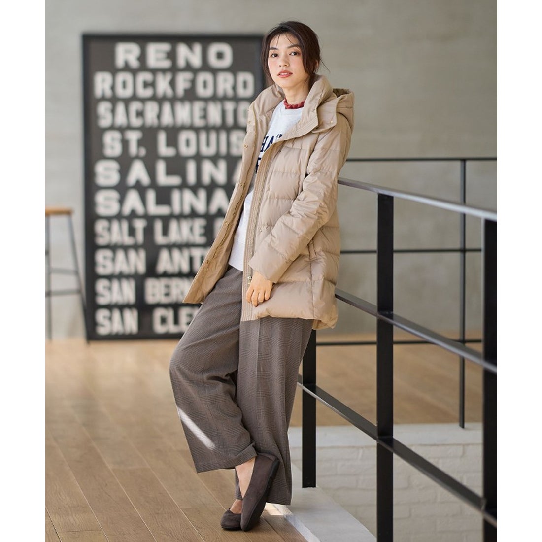 エニィ ANY 【洗濯機可/フード取り外し可能/撥水】楽映えリッチロング