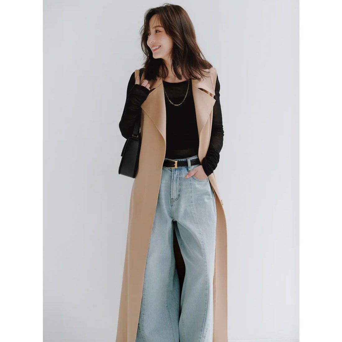 アニュアンス anuans スクエアバックルベルト （BLK/SLV