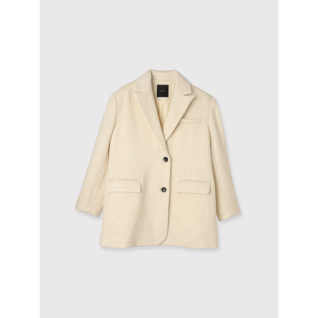 アニュアンス anuans ツイードウールジャケットコート （IVORY