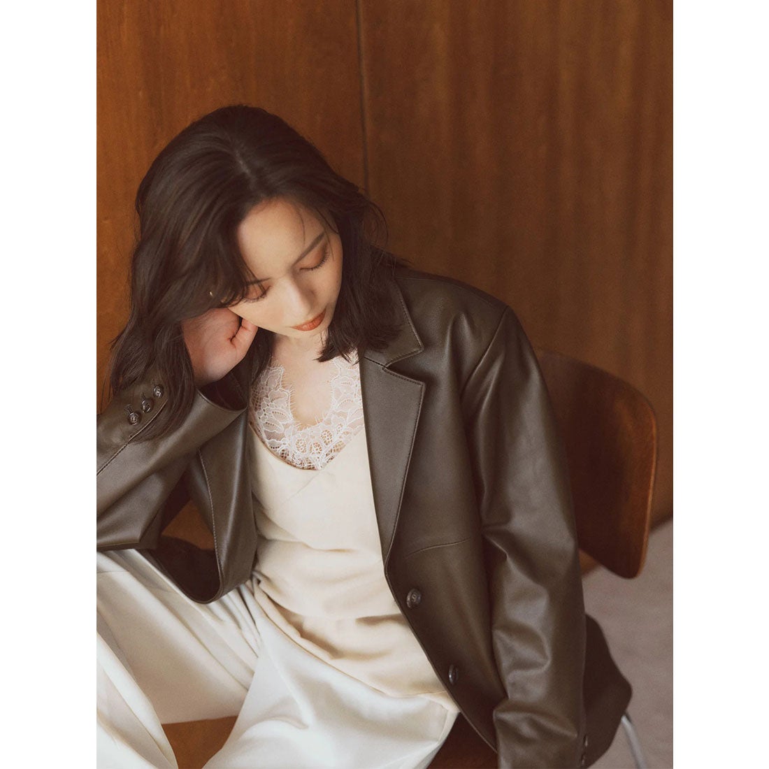 アニュアンス anuans レーストリムカップインキャミソール （IVORY