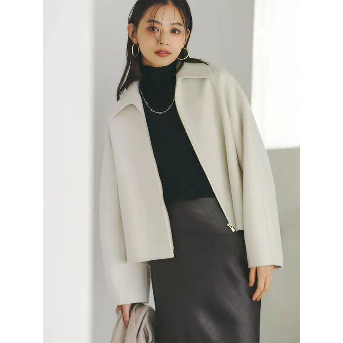 アニュアンス anuans リバーウールショートコート （ECRU） -靴