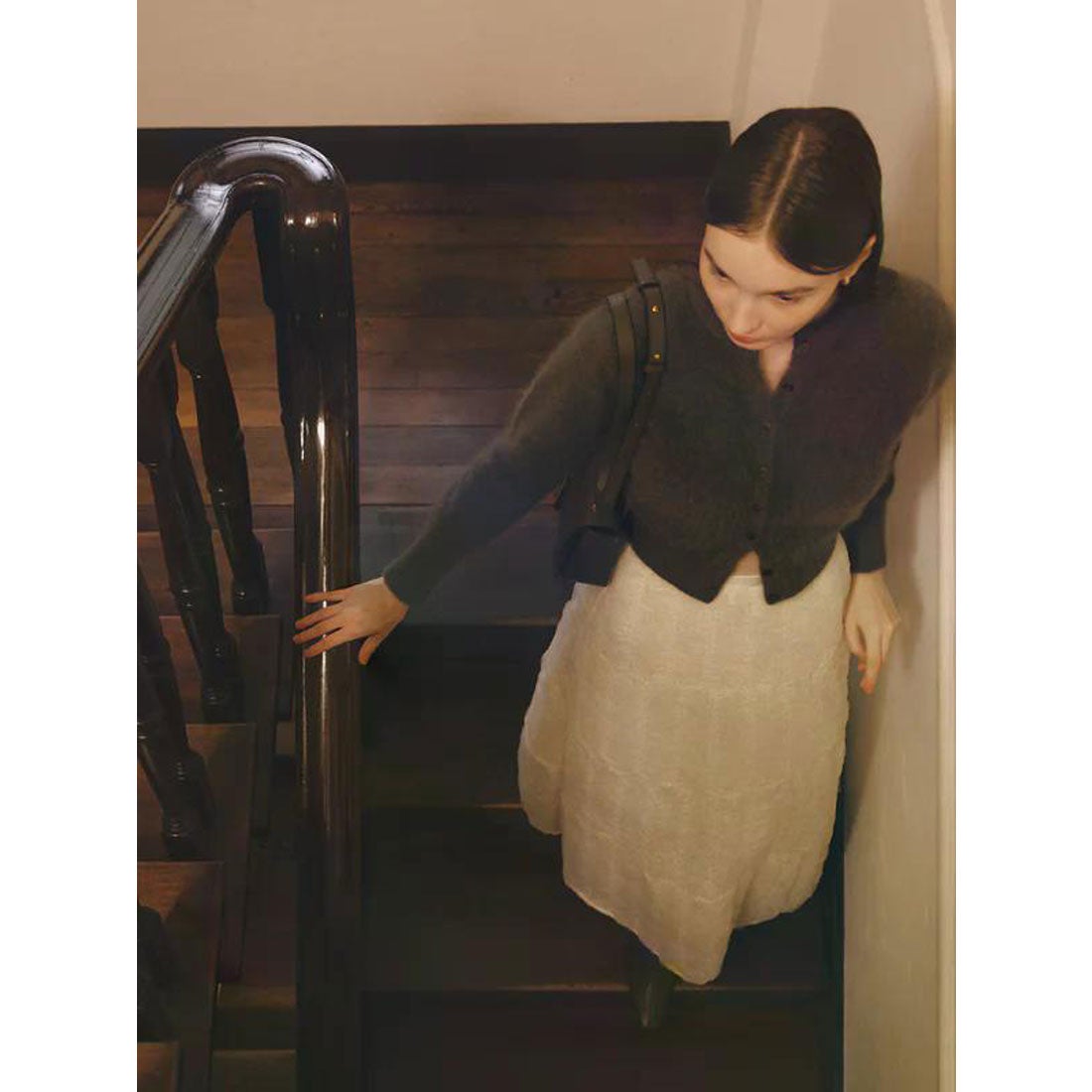 アニュアンス anuans ラクーンフォックスショートカーディガン （NAVY