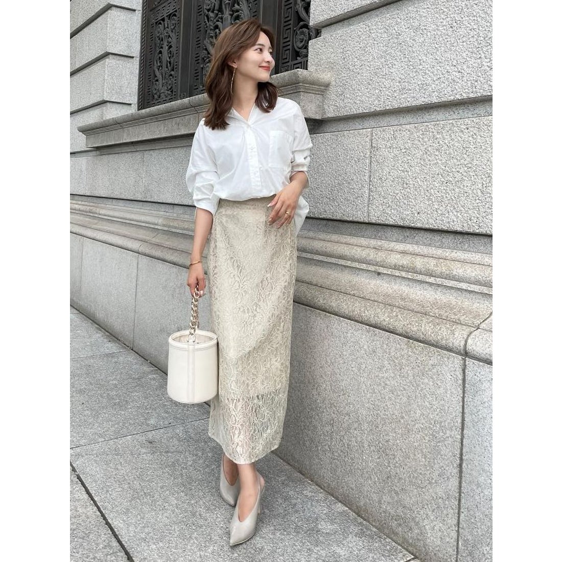 アニュアンス anuans スタンダードシャツ （WHITE） -靴＆ファッション