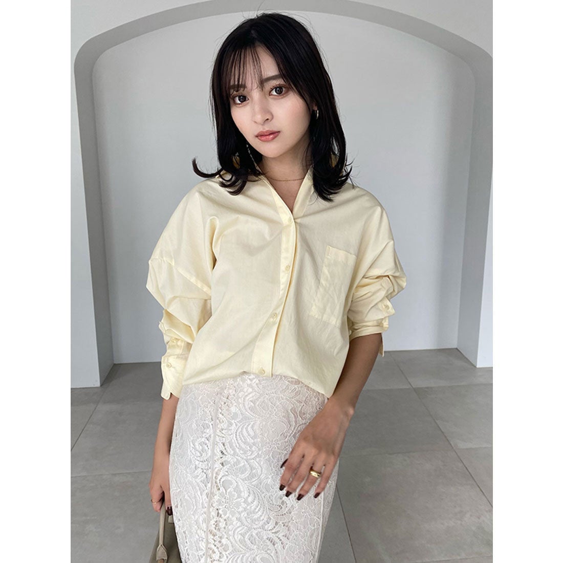 アニュアンス anuans スタンダードシャツ （SAX） -靴＆ファッション