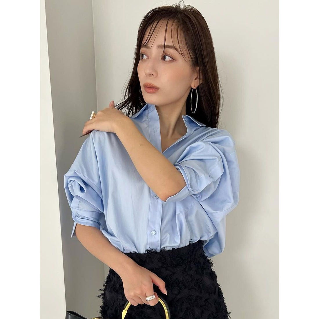 アニュアンス anuans スタンダードシャツ （SAX） -靴＆ファッション