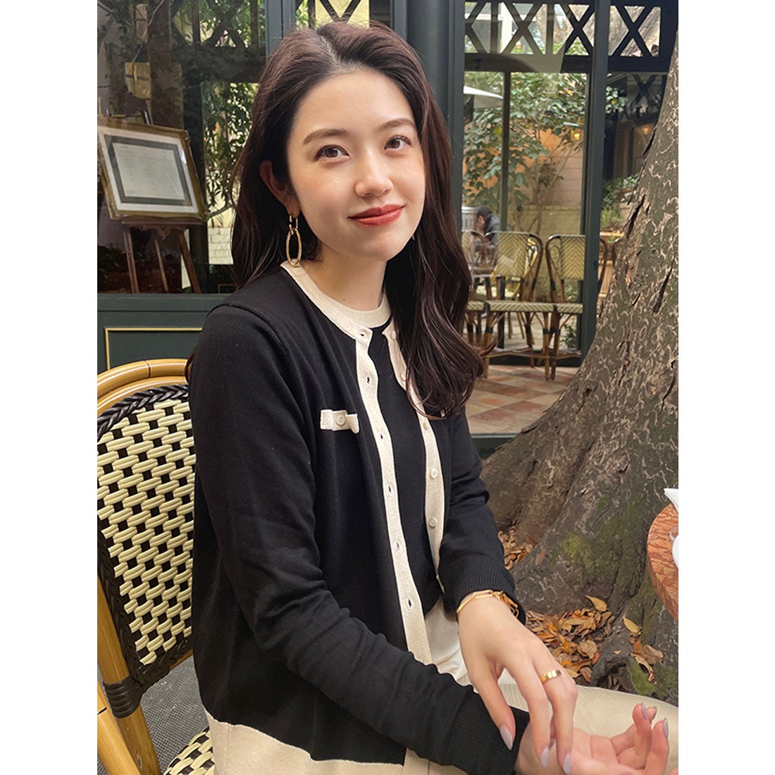 アニュアンス anuans シルクブレンドアンサンブルニット （IVORY） -靴