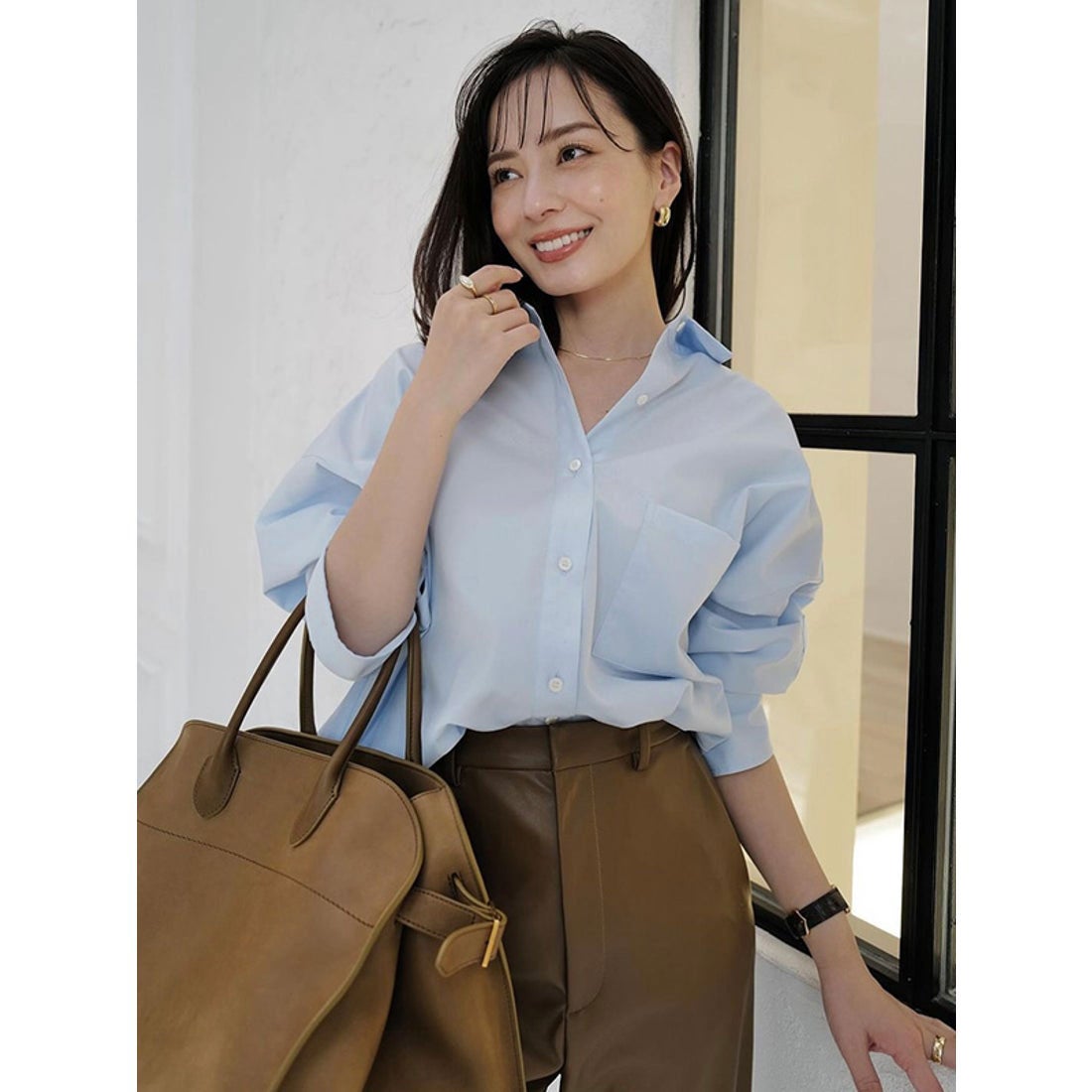 アニュアンス anuans 【25AW】スタンダードシャツ （LAVENDER） -靴