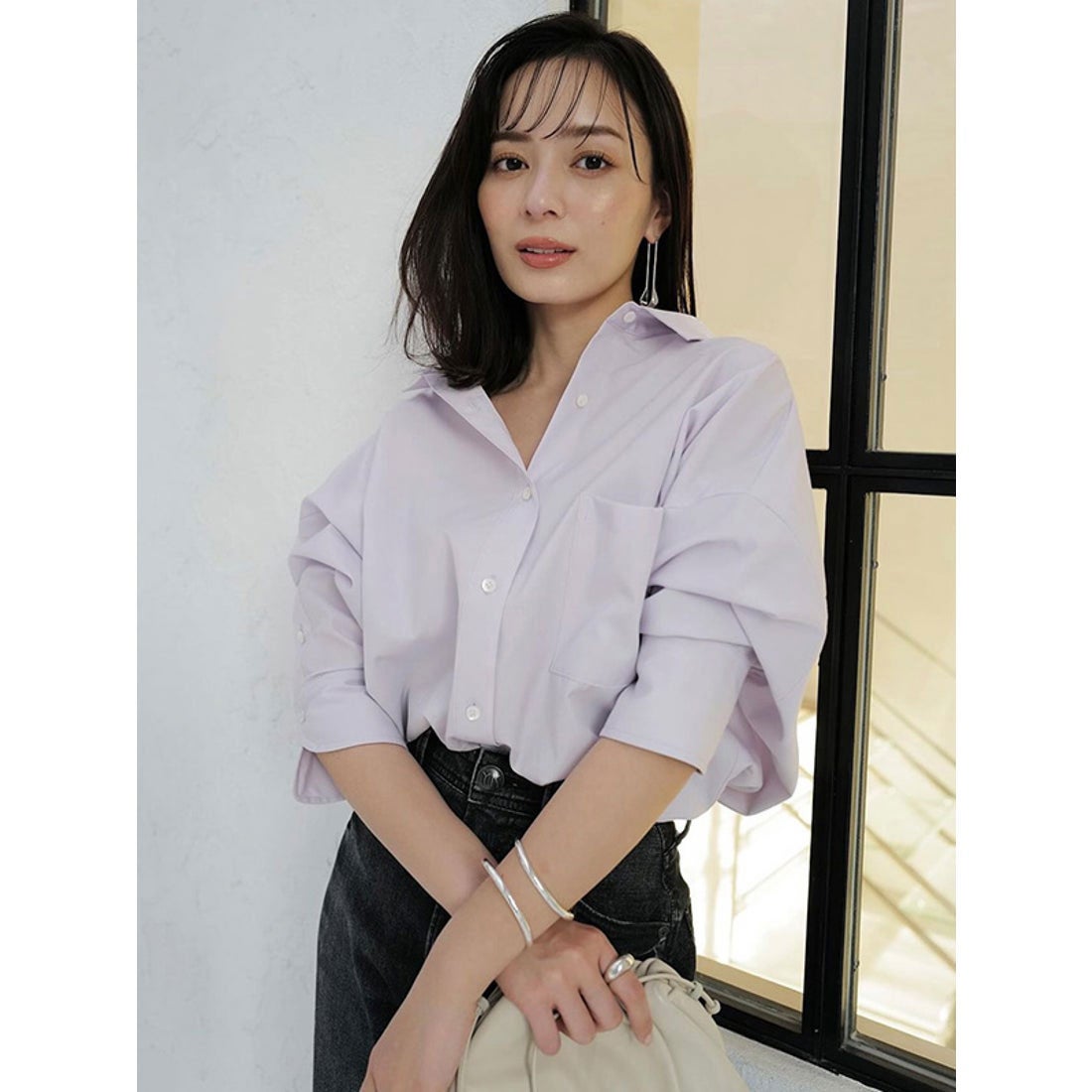 アニュアンス anuans スタンダードシャツ （YELLOW） - ファッション