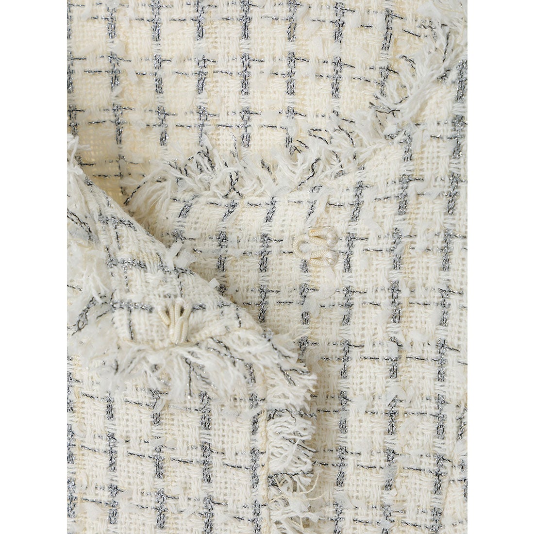 アニュアンス anuans ツイードケープジャケット （WHITE