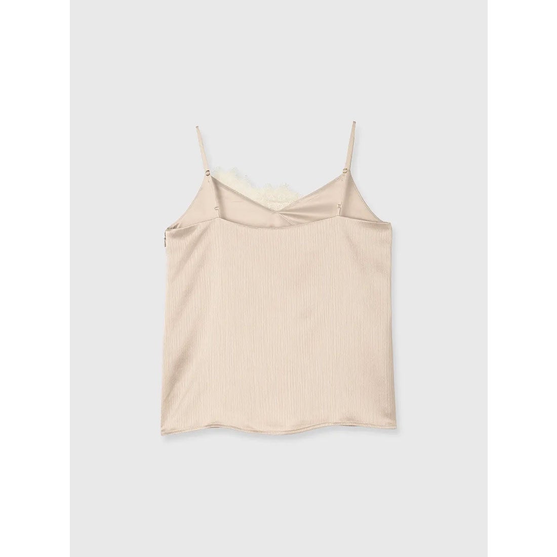 アニュアンス anuans レースポイントサテンキャミソール （BLACK