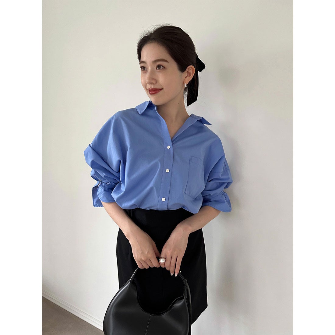 アニュアンス anuans スタンダードシャツ （BLUE） - ファッション通販