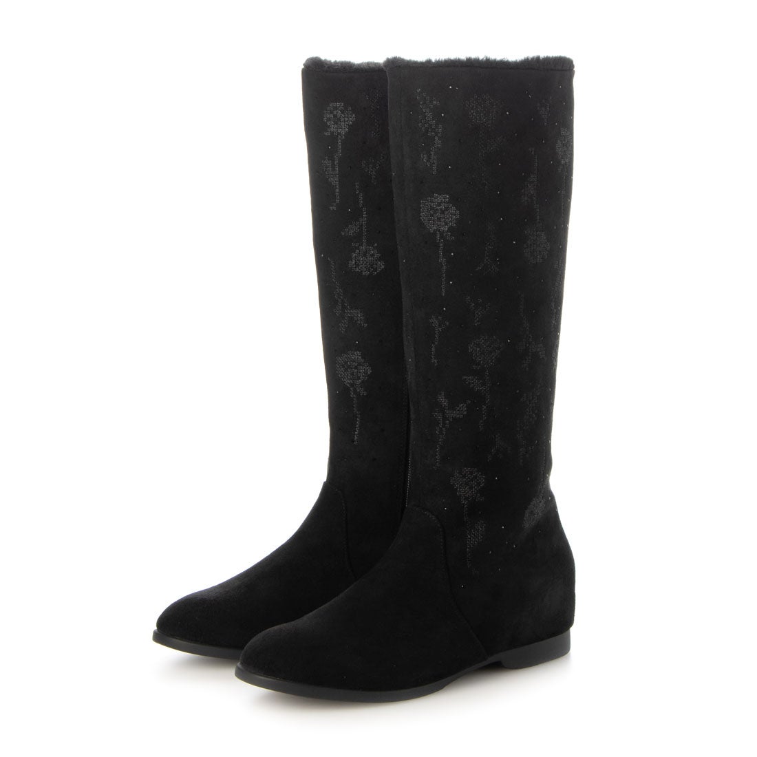 アンテプリマ ANTEPRIMA クロスステッチロングブーツ （ブラック