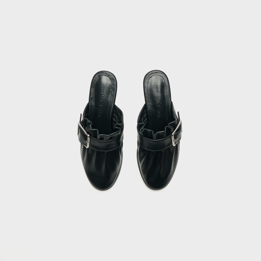 LISA×ALM.】HARPER BUCKLE MULES （Black） -ALM. official web store