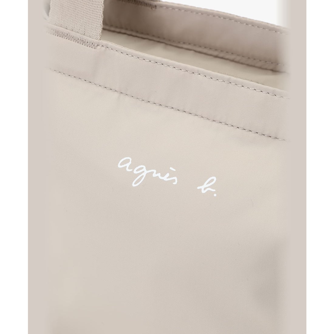 アニエスベー agnes b. AC12 E SAC ロゴハンドバッグ （ベージュ