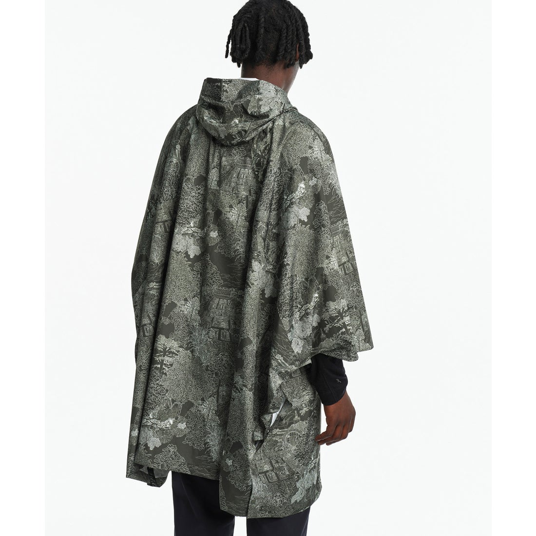 エーグル AIGLE 【国立自然史博物館】 透湿防水 ポンチョ （モス