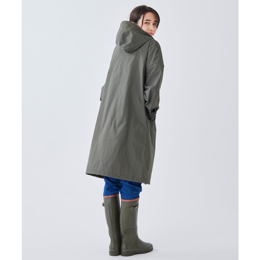 エーグル AIGLE 透湿防水 パッカブルロングフーデッドジャケット