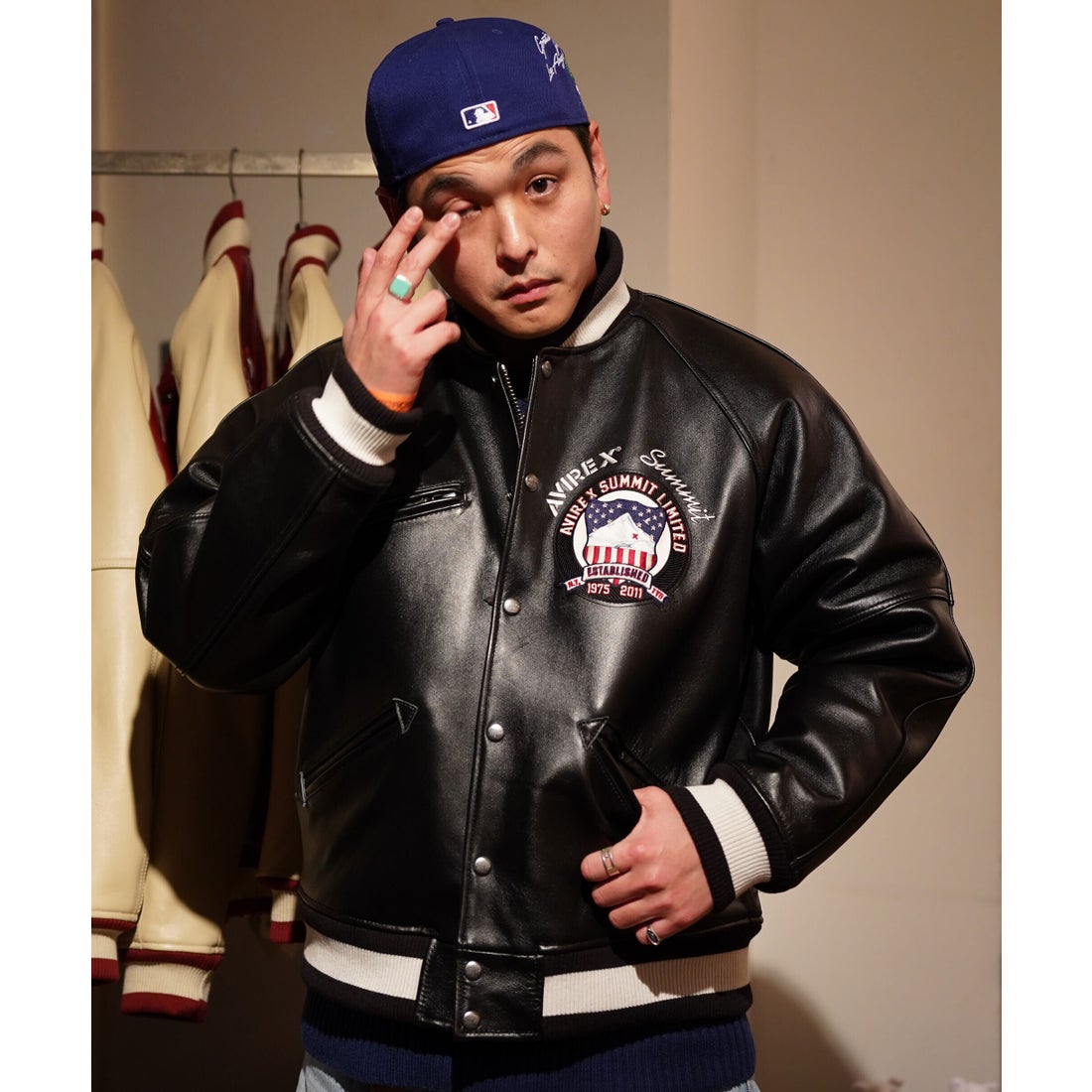 アヴィレックス AVIREX 《SUMMIT × AVIREX》LEATHER VARSITY JACKET