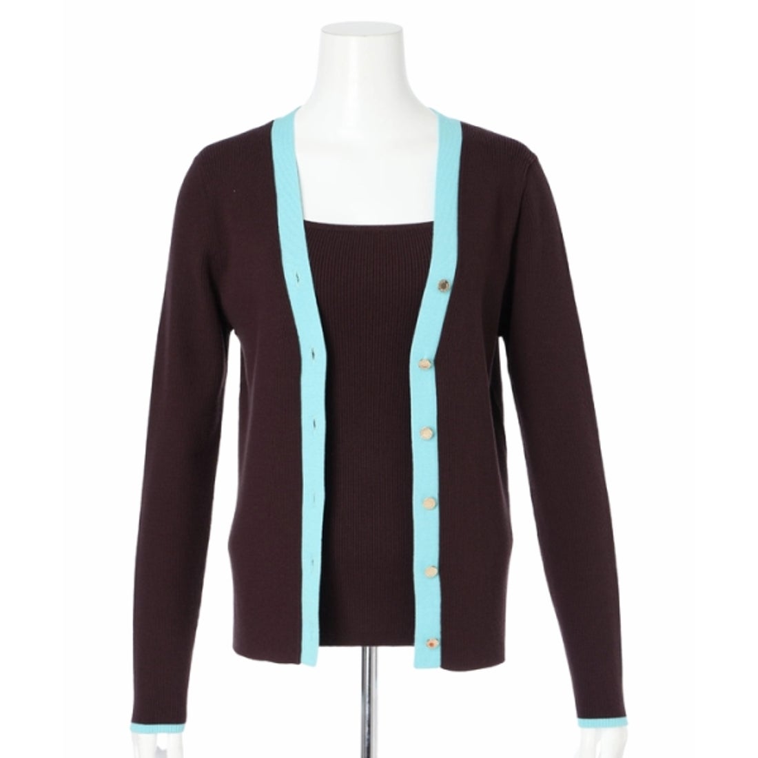 アルページュ ストーリー Arpege story 《店舗限定》ロゴボタンVカーデ