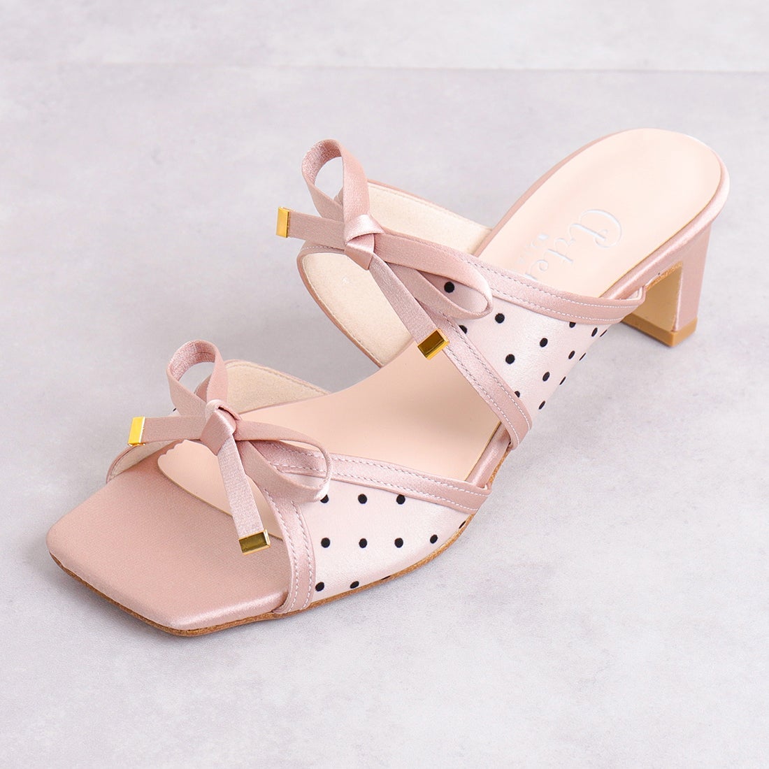 snidel ドットメッシュリボンモチーフサンダル 【公式通販】