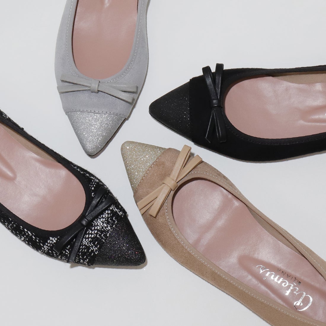 アルテミス バイ ダイアナ artemis by DIANA つま先グリッターリボン