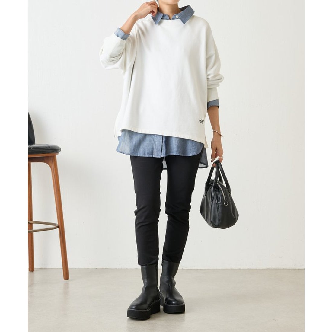 ビアズリー BEARDSLEY 《近日予約開始》レザーミドルブーツ （black