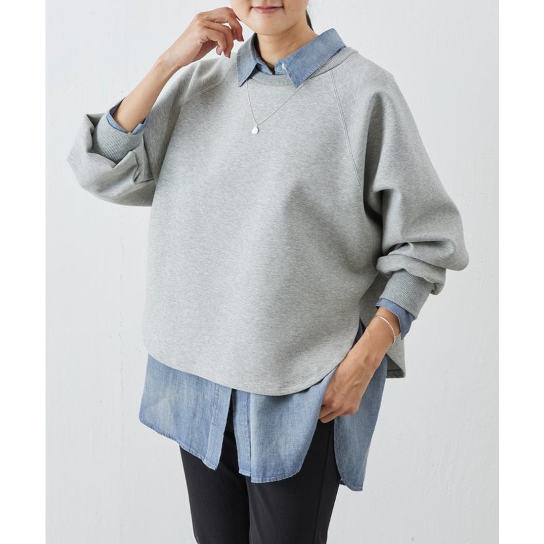 ビアズリー BEARDSLEY ダンボールサークルプルオーバー （gray