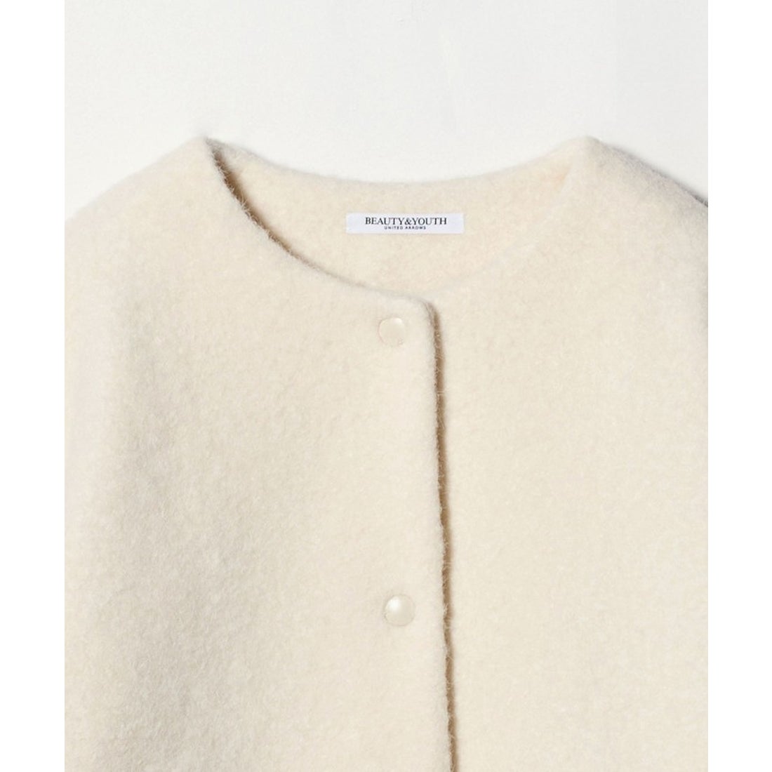 BEAUTY&YOUTH UNITED ARROWS ブークレー ノーカラーブルゾン （LT.GRAY