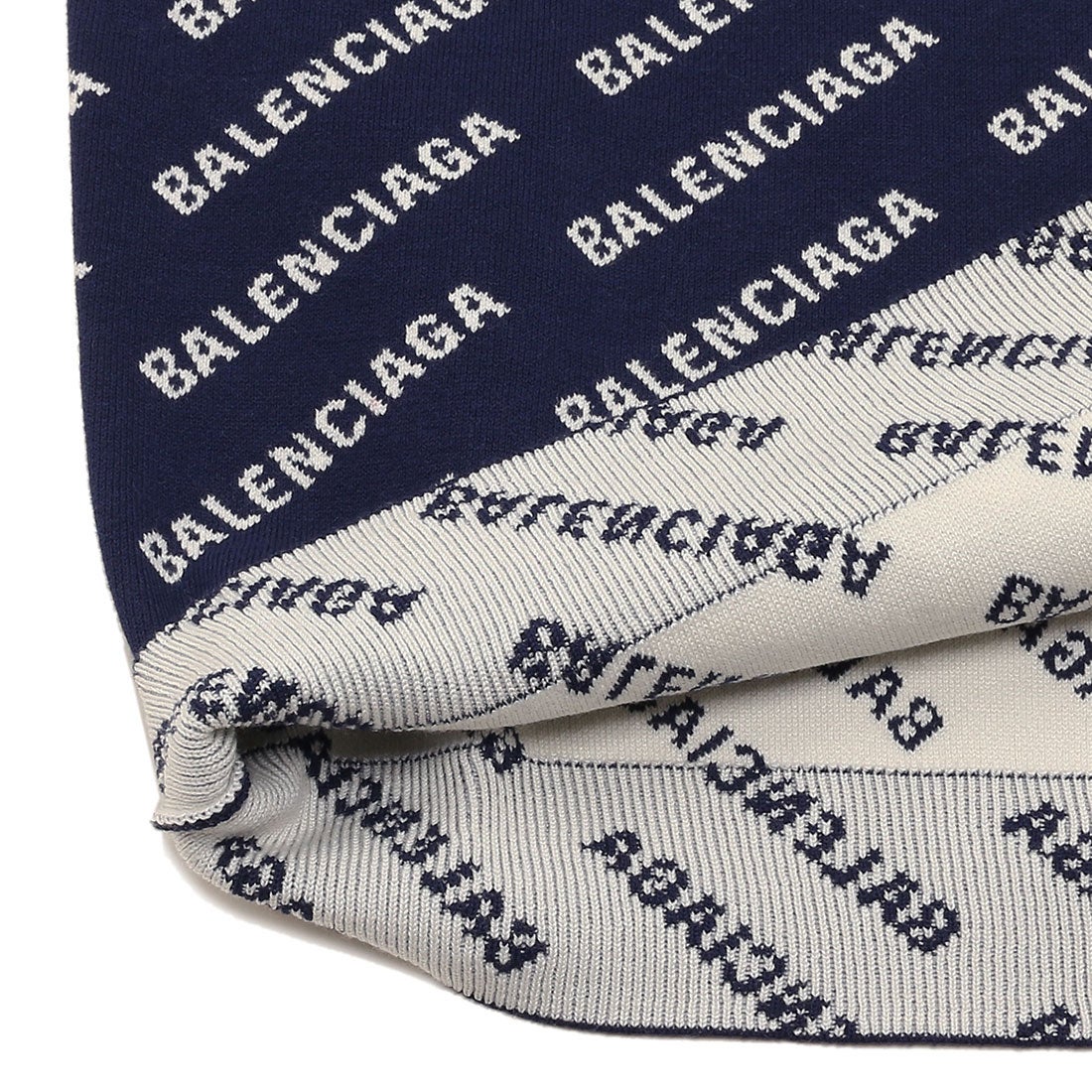 バレンシアガ BALENCIAGA ニット セーター ネイビー ホワイト メンズ