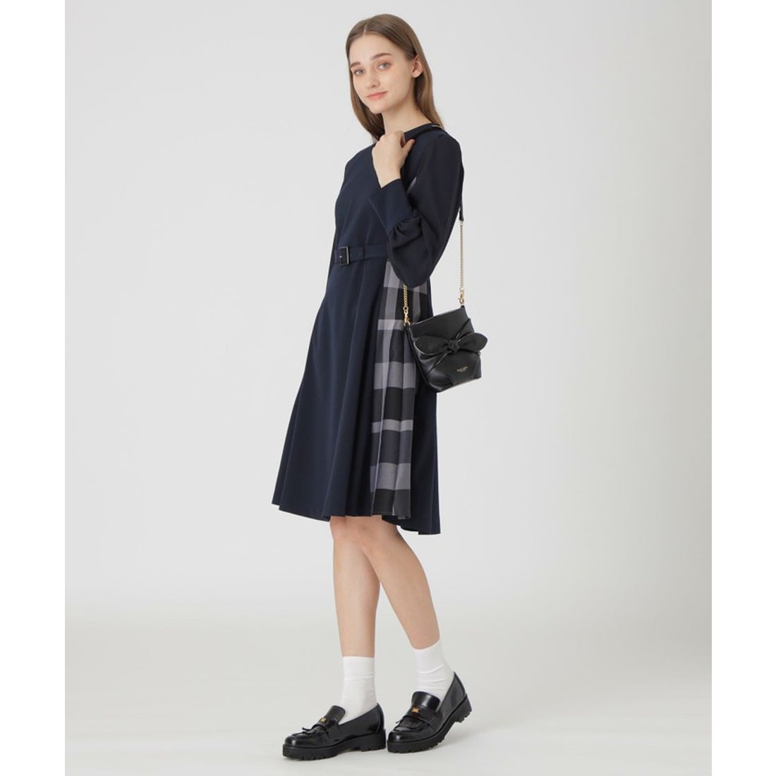 ブルーレーベルクレストブリッジ BLUE LABEL CRESTBRIDGE リボンレザー