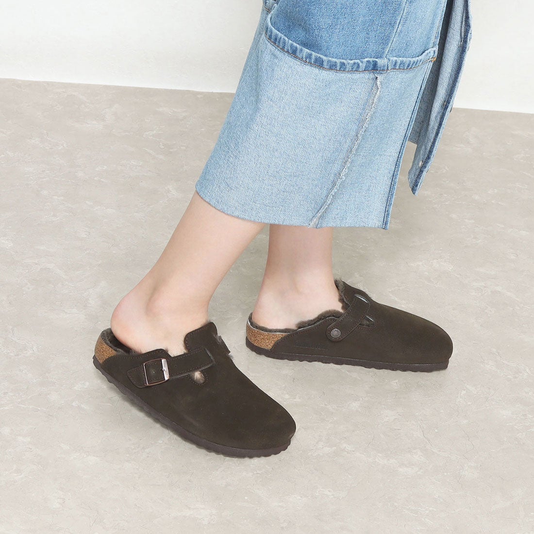 ビルケンシュトック BIRKENSTOCK Boston Shearling Suede 【ナロー幅