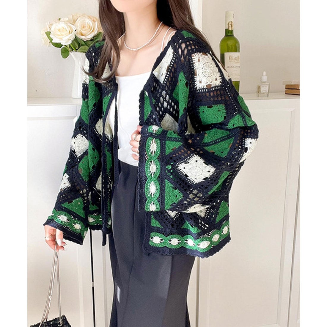 クラシカルエルフ Classical Elf 透かし編みの風合い漂う。前後2way