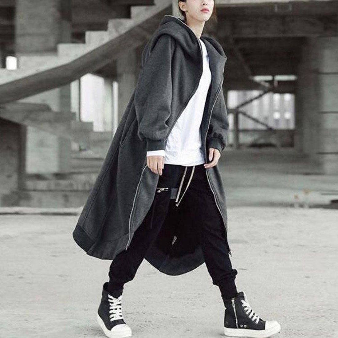 ゴールドジャパン GOLDJAPAN 裏起毛ロングZIPパーカー 【大きいサイズ