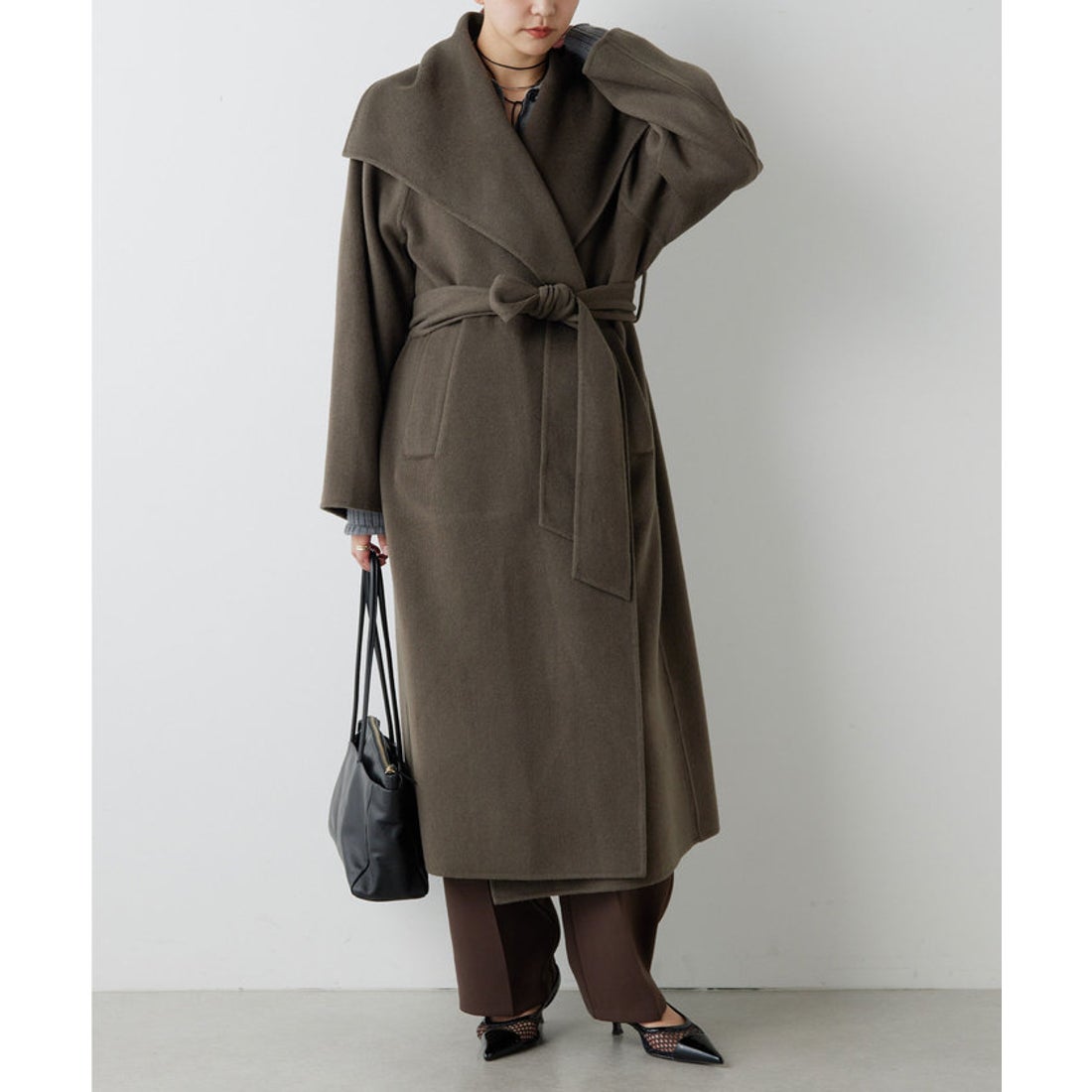 ガリャルダガランテ GALLARDAGALANTE カシミヤロングコート （gray