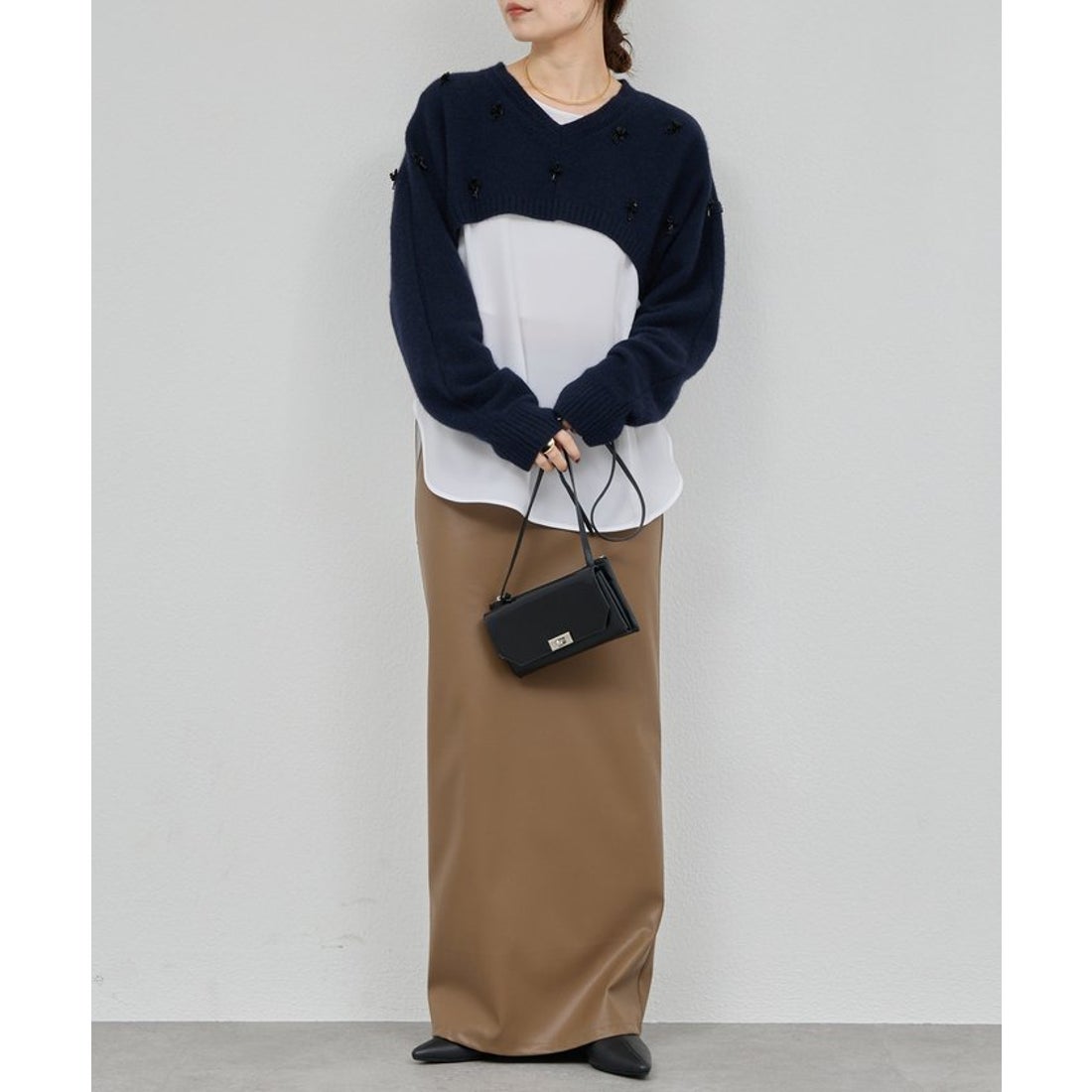 ガリャルダガランテ GALLARDAGALANTE ラウンドブラウスTee （white