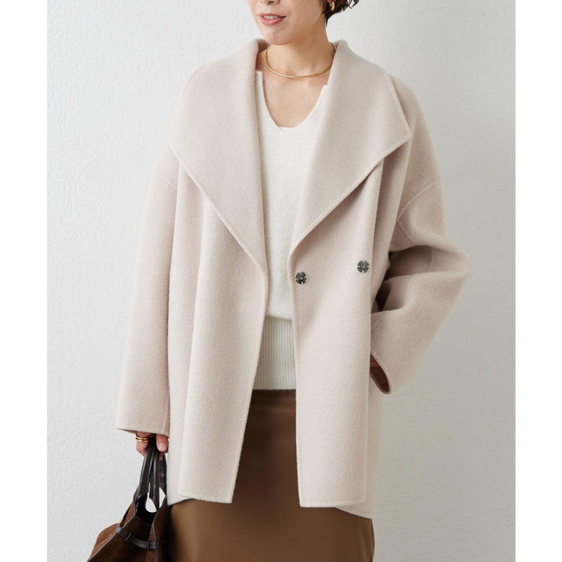 ガリャルダガランテ GALLARDAGALANTE ダブルフェイスショートコート