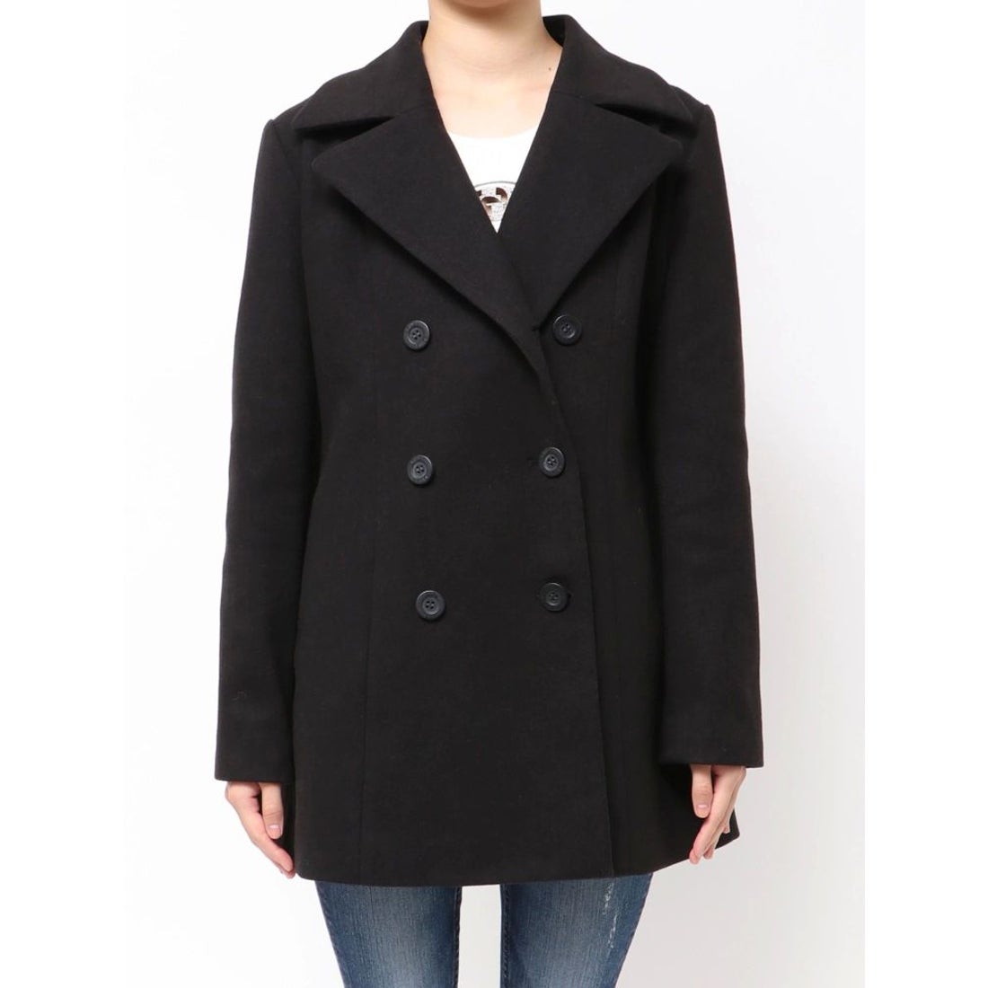 ジェイダ GYDA ベルト付きタイトファーコート （ブラック） -靴