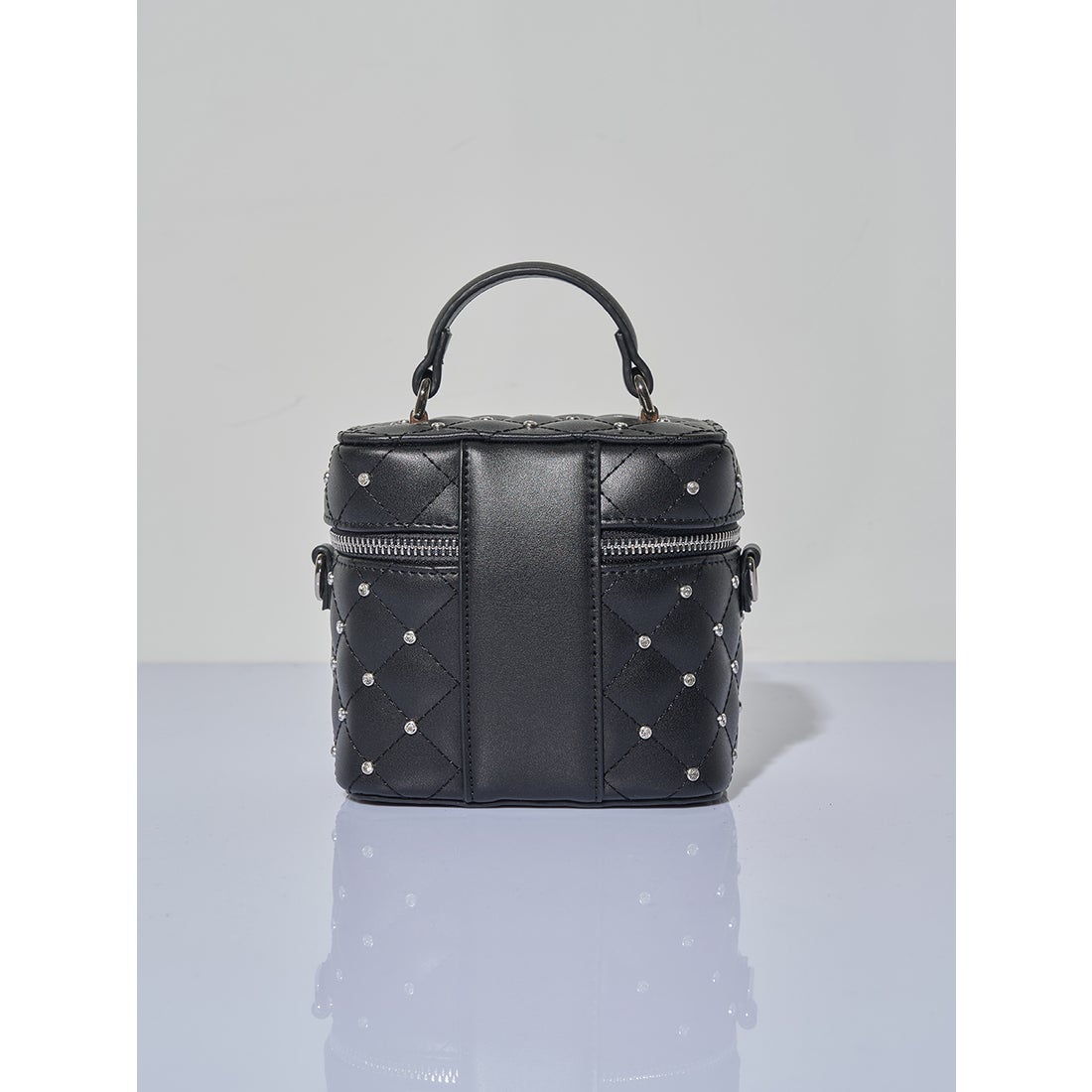 ダーリッチ Darich キルティングビジュースクエアミニバッグ （ピンク