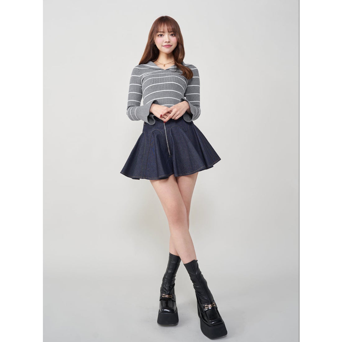 ダーリッチ Darich スクエアトゥショートブーツ （ブラック