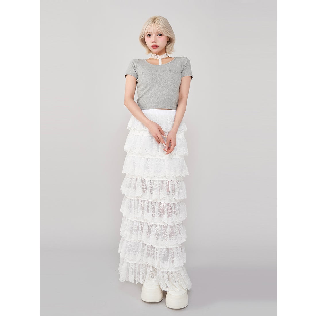 ダーリッチ Darich DDロゴソールスニーカー （ホワイト） -靴