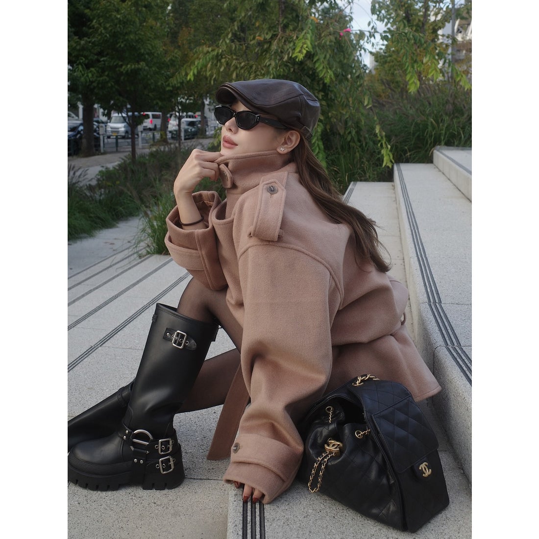 ダーリッチ Darich ハーネスラバーブーツ （ブラック） - ファッション