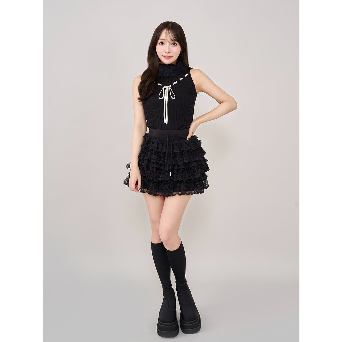 ダーリッチ Darich ウルトラストレッチフラットブーツ （ブラック