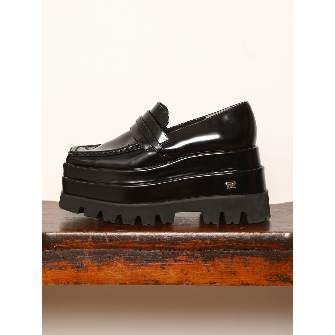 ダーリッチ Darich プラットフォームローファー （ブラック） -靴